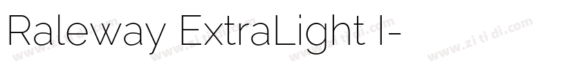 Raleway ExtraLight I字体转换